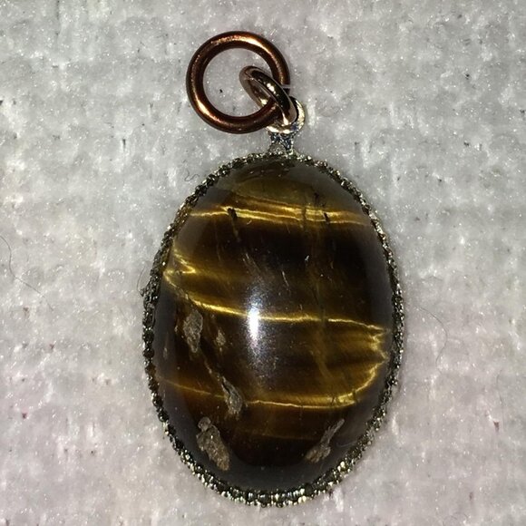 Tigerseye Oval Cabochon Pendant - Picture 1 of 10